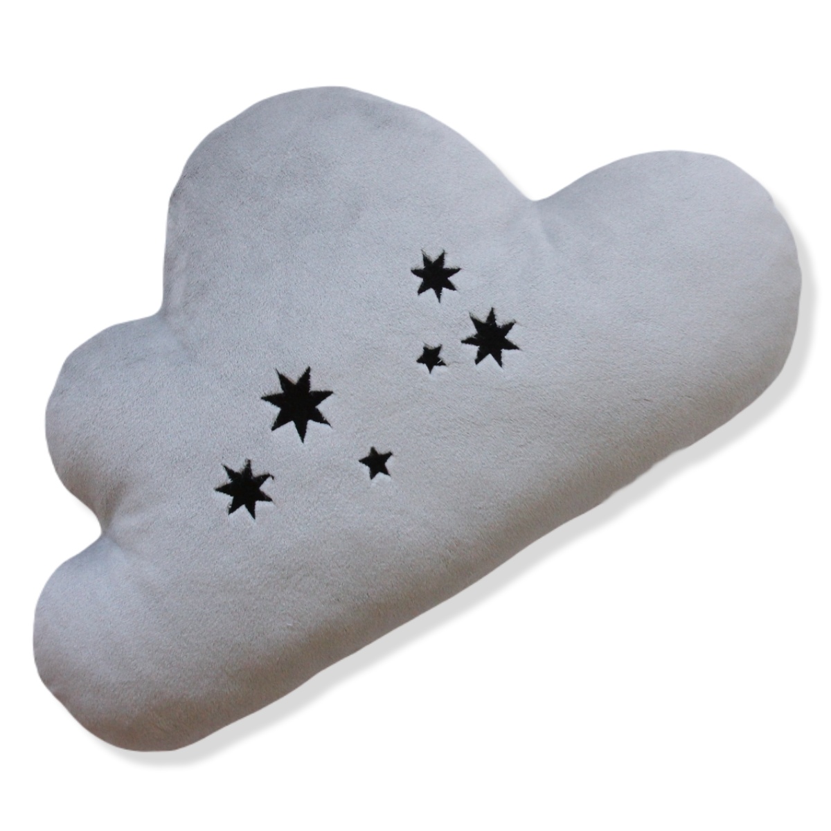 Mini polštář mráček -šedý  s hvězdičkami 