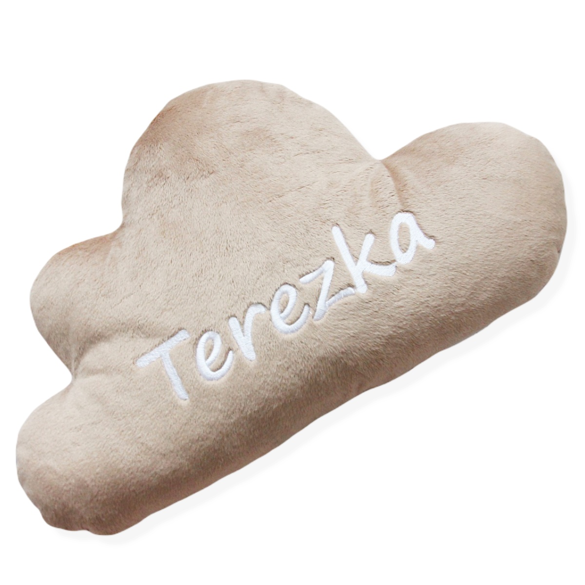 Mini polštář mráček - béžový se jménem Terezka