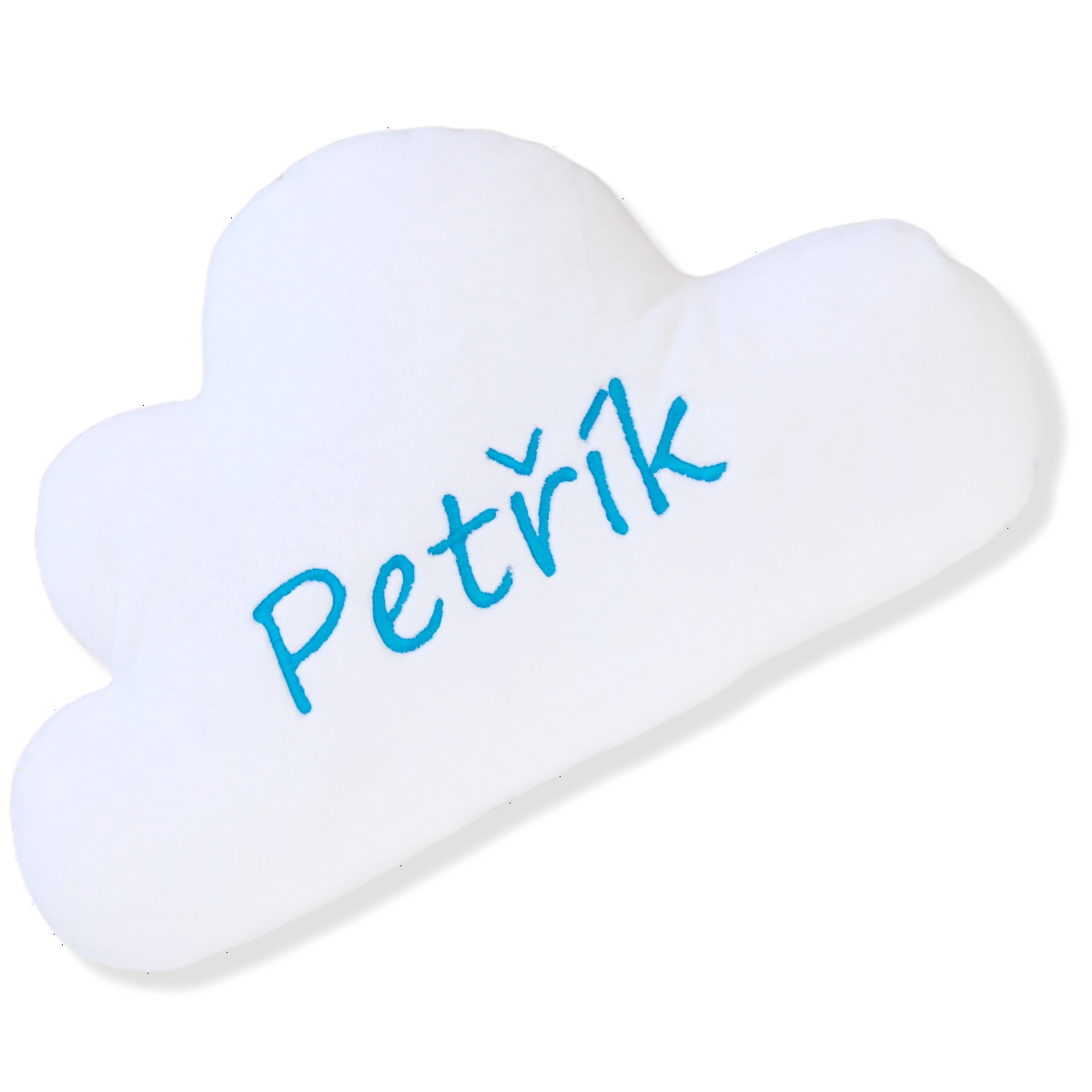 Mini polštář mráček - bílý se jménem Petřík