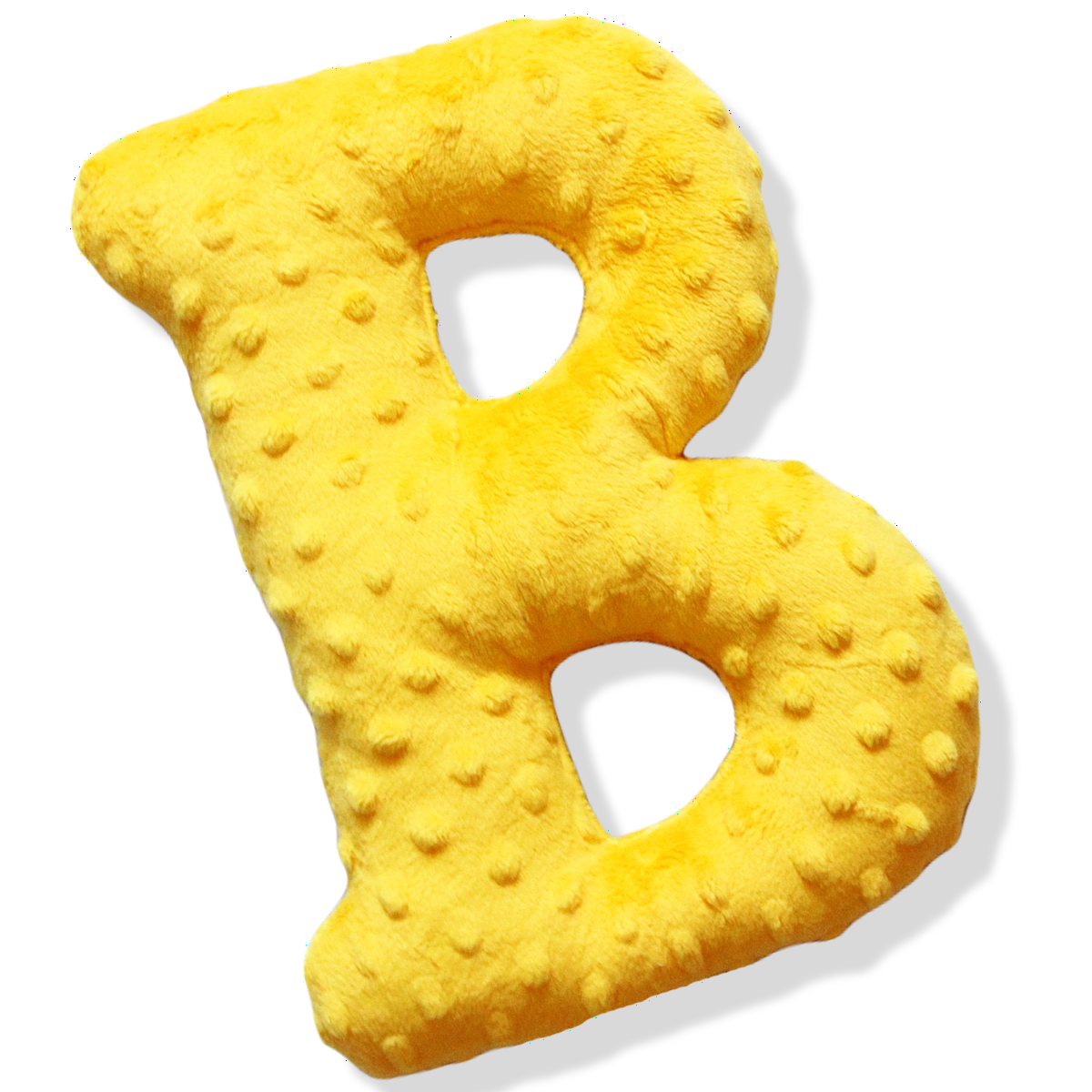 Látková dekorace písmeno B- žluté