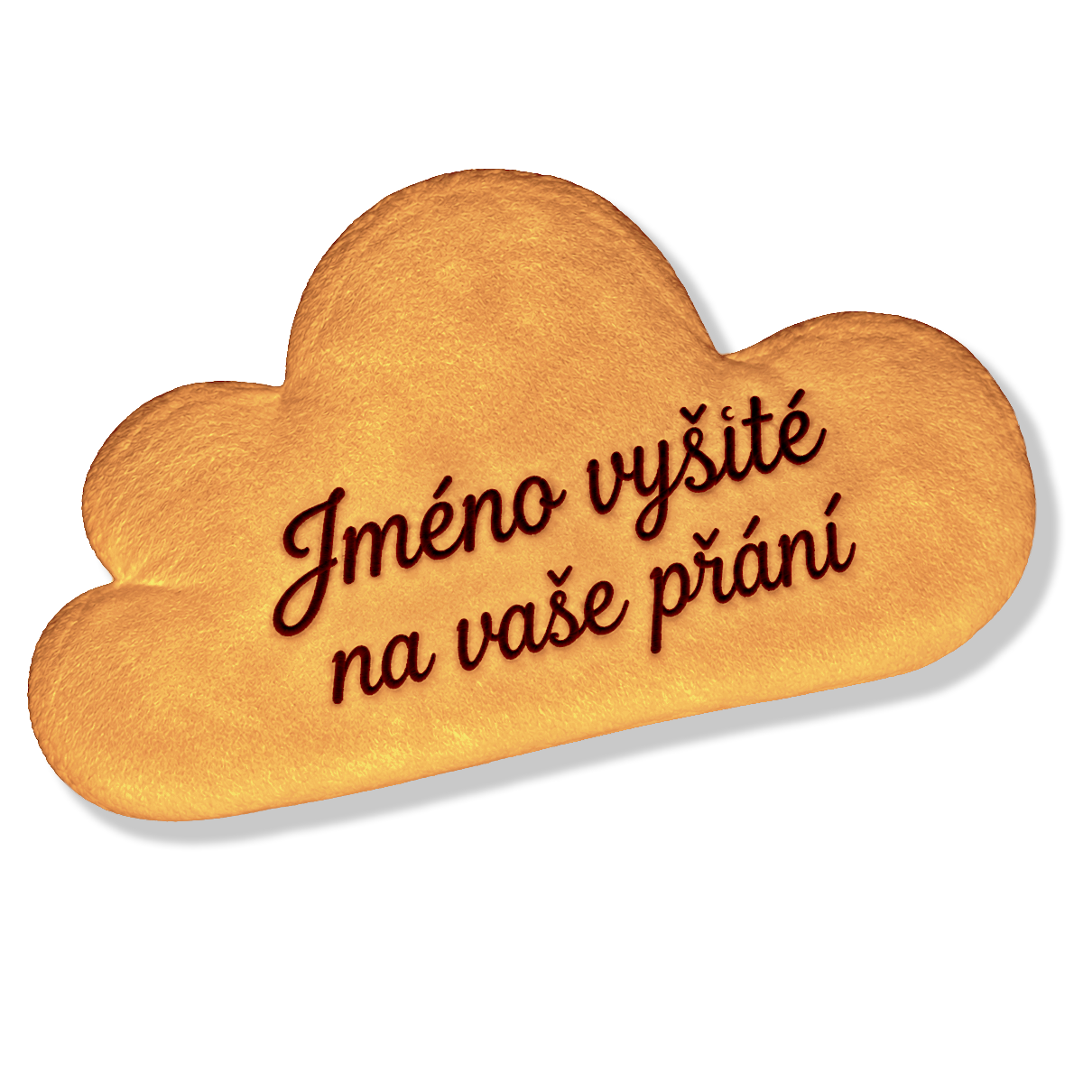 Polštář mráček hořčicový- se jménem na přání