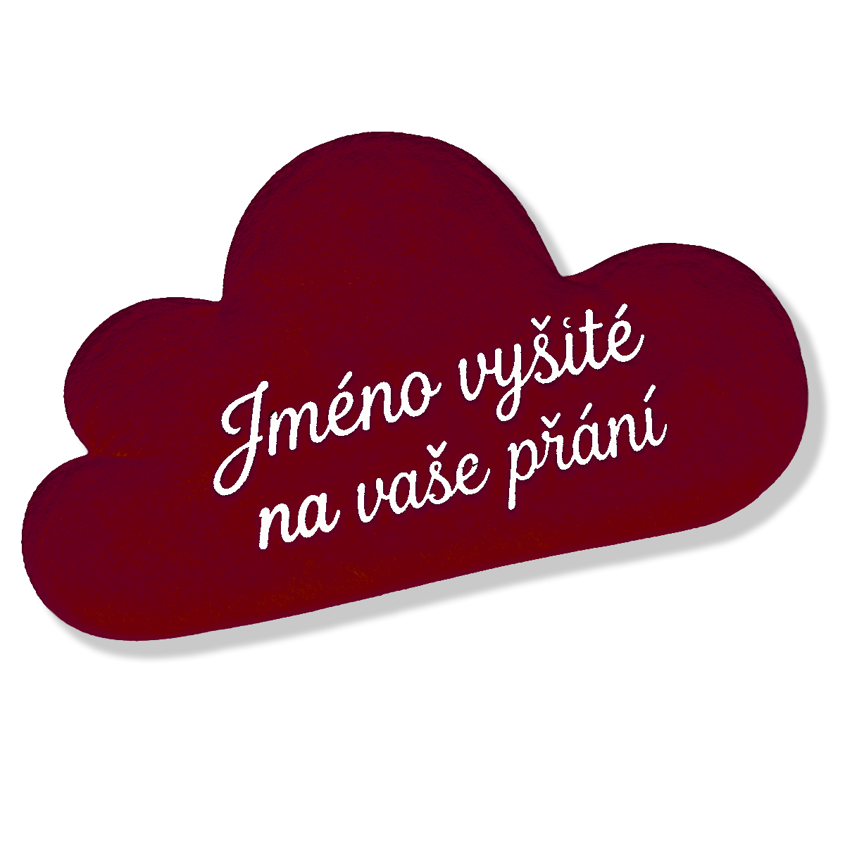 Polštář mráček vínový- se jménem na přání