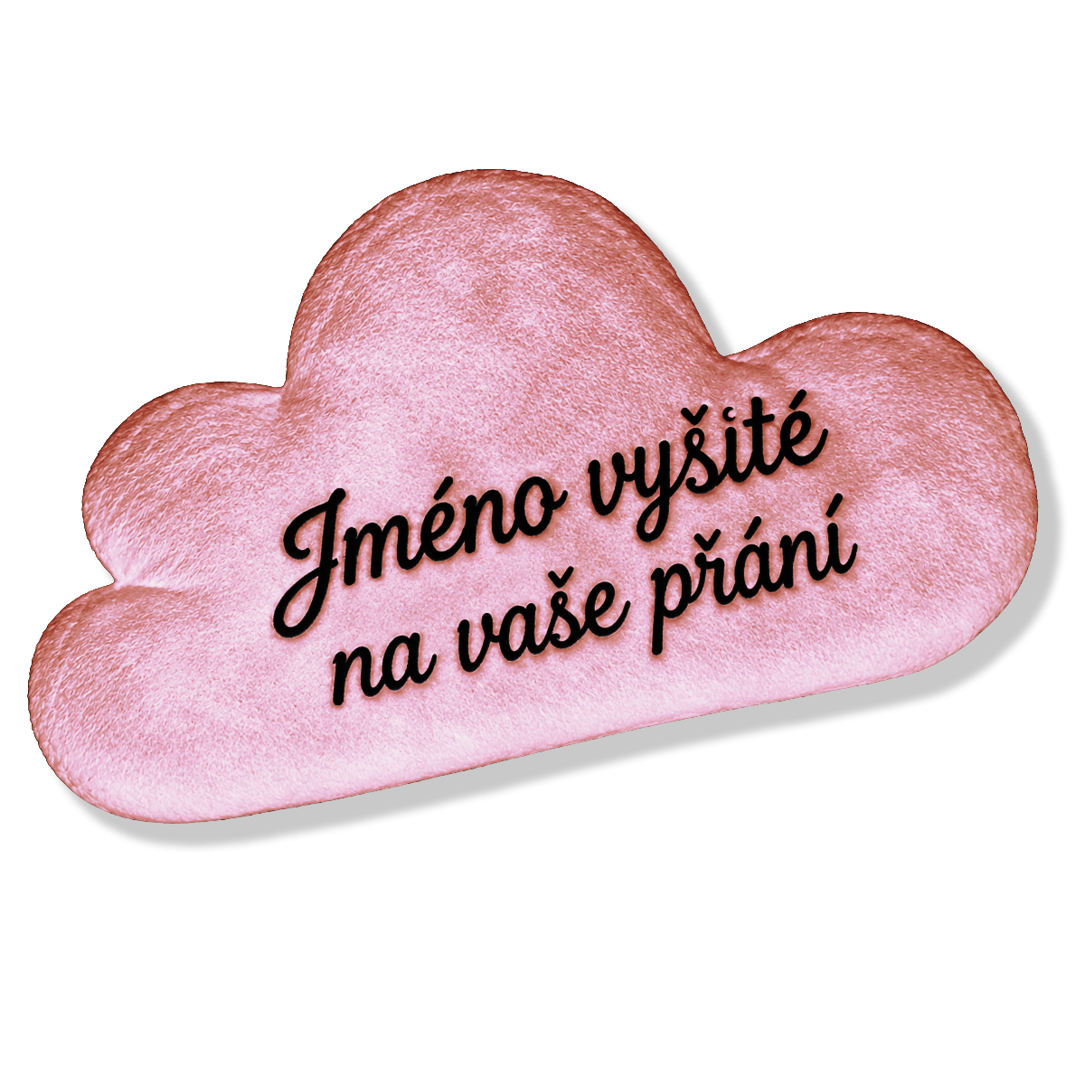 Polštář mráček starorůžový- se jménem na přání