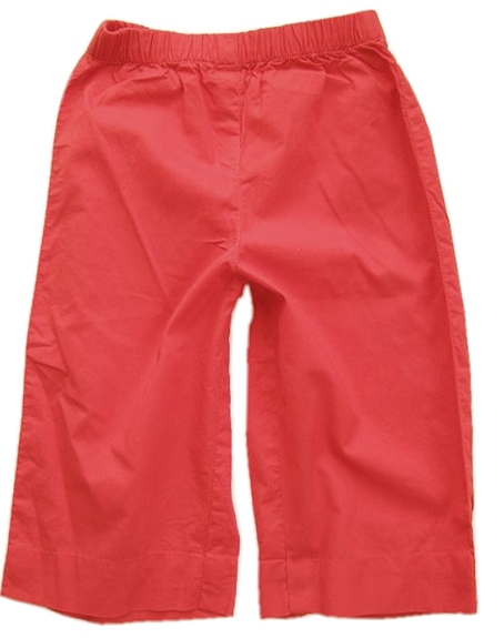 Plátěné červené kalhoty -vel.80