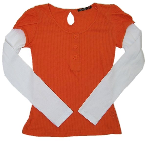 Oranžovo -bílé triko George -vel.164