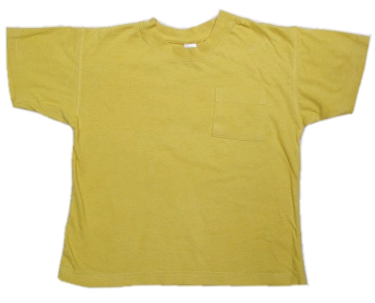 Žluté bavlněné tričko s kapsičkou-vel.110