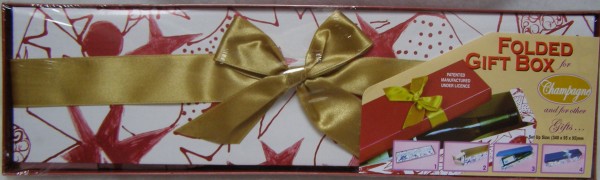 Vánoční dárková krabička -  červeno-zlatá