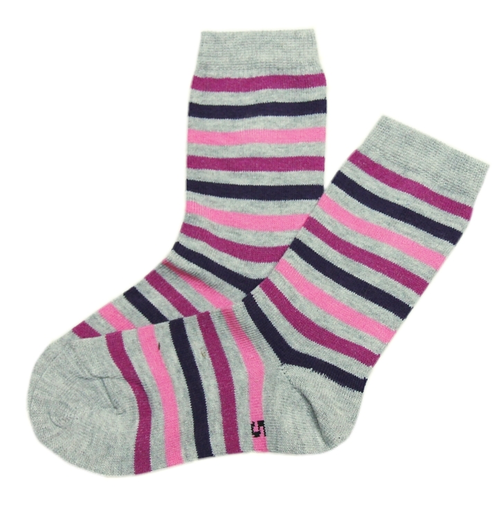 Dětské ponožky Design Sock pruhy šedé 17-18