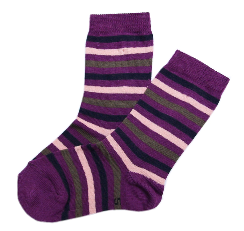 Dětské ponožky Design Sock pruhy vínová 13-14