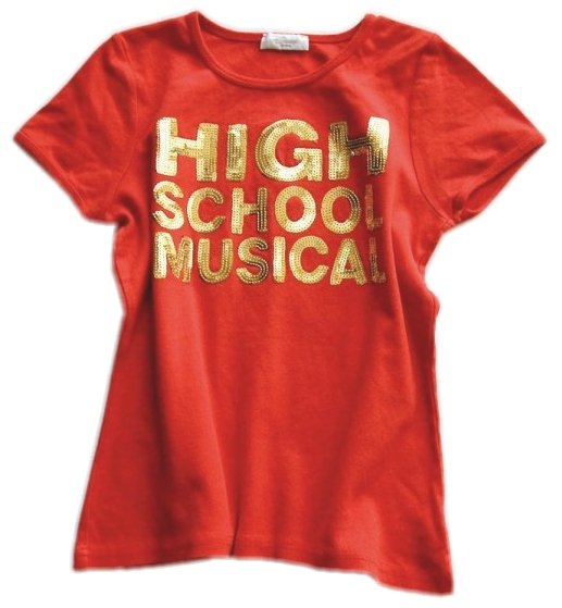 Červené bavlněné tričko High School Musical-vel.152