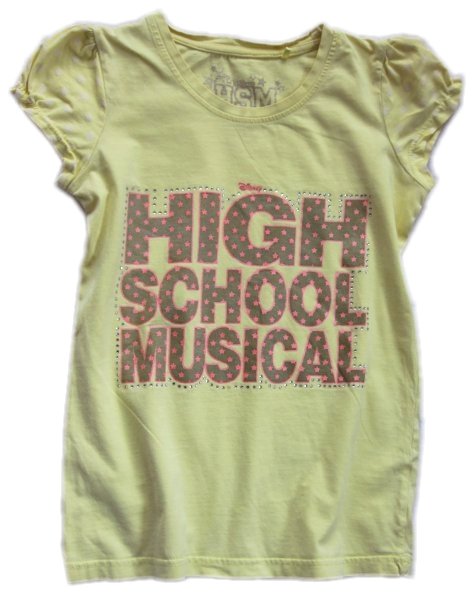 Světle žluté tričko High School Musical-vel.140