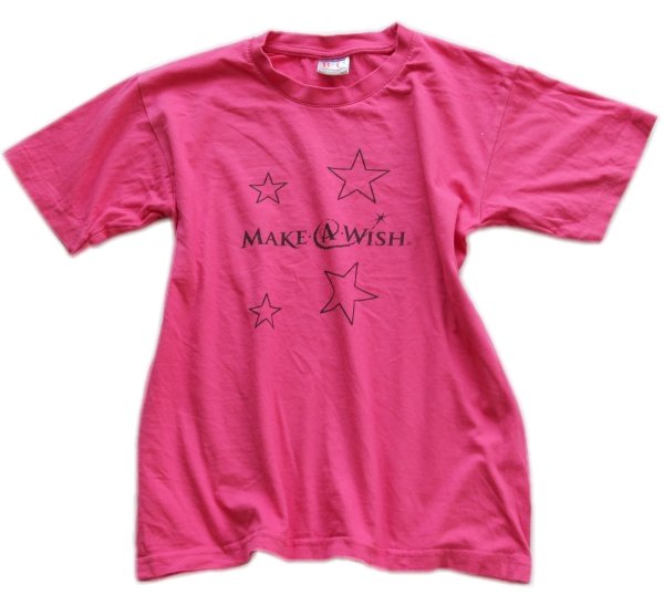 Růžové bavlněné tričko s potiskem- vel.134