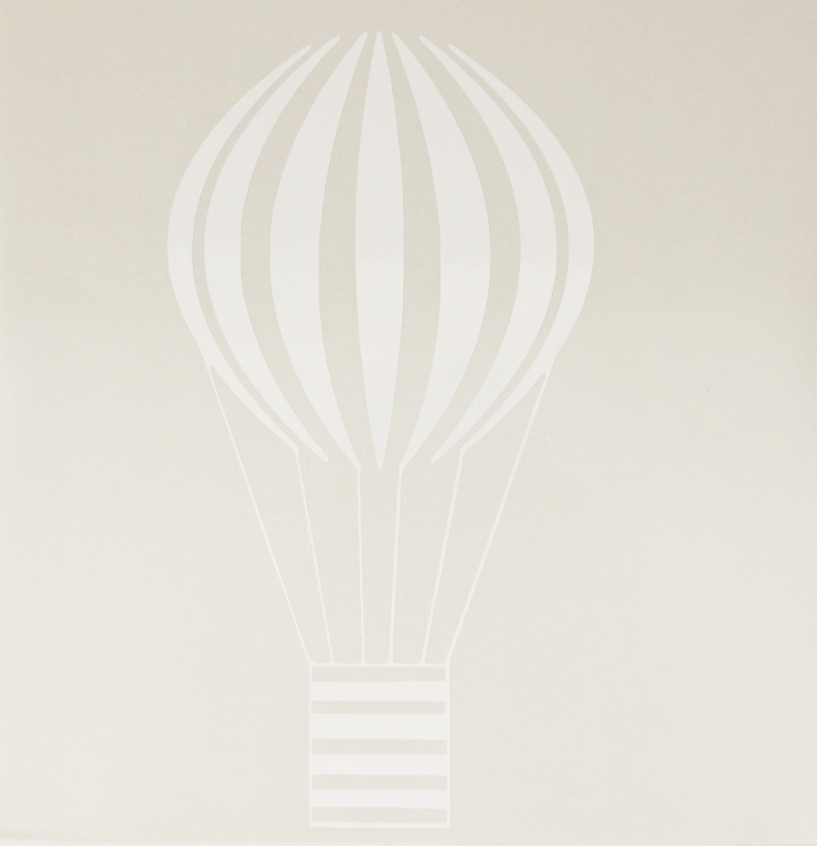 Samolepící dekorace Horkovzdušný balón - bílá