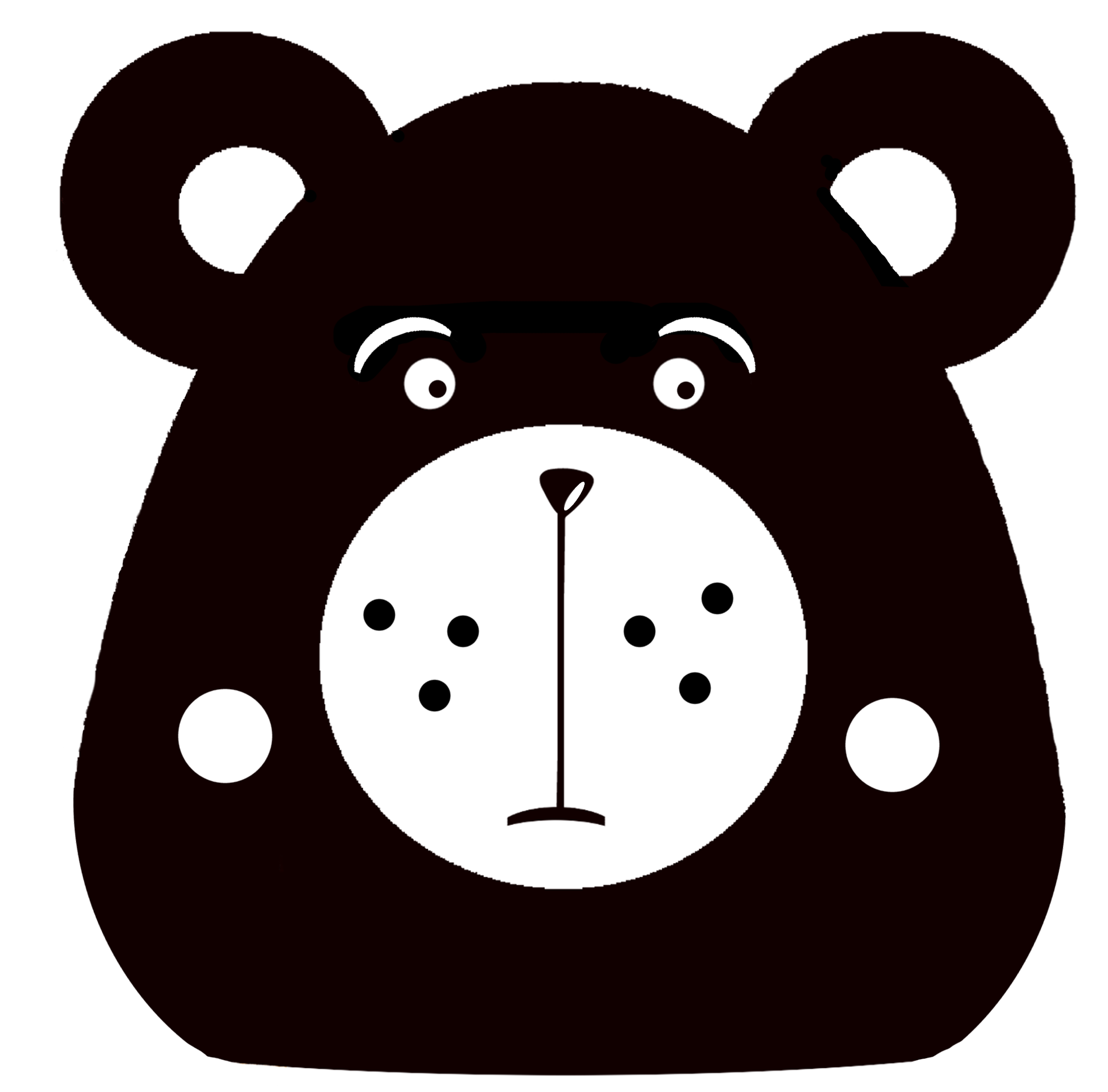 Samolepící dekorace Medvěd černý 20 cm