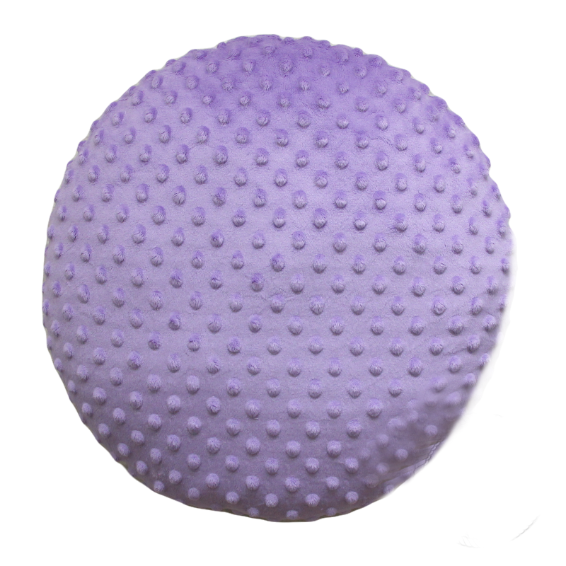 Polštář minky kulatý fialový 35 cm