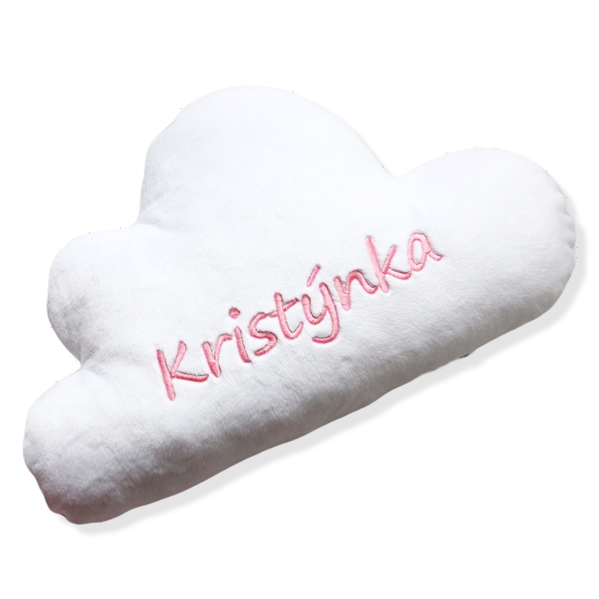 Mini polštář mráček - bílý se jménem Kristýnka
