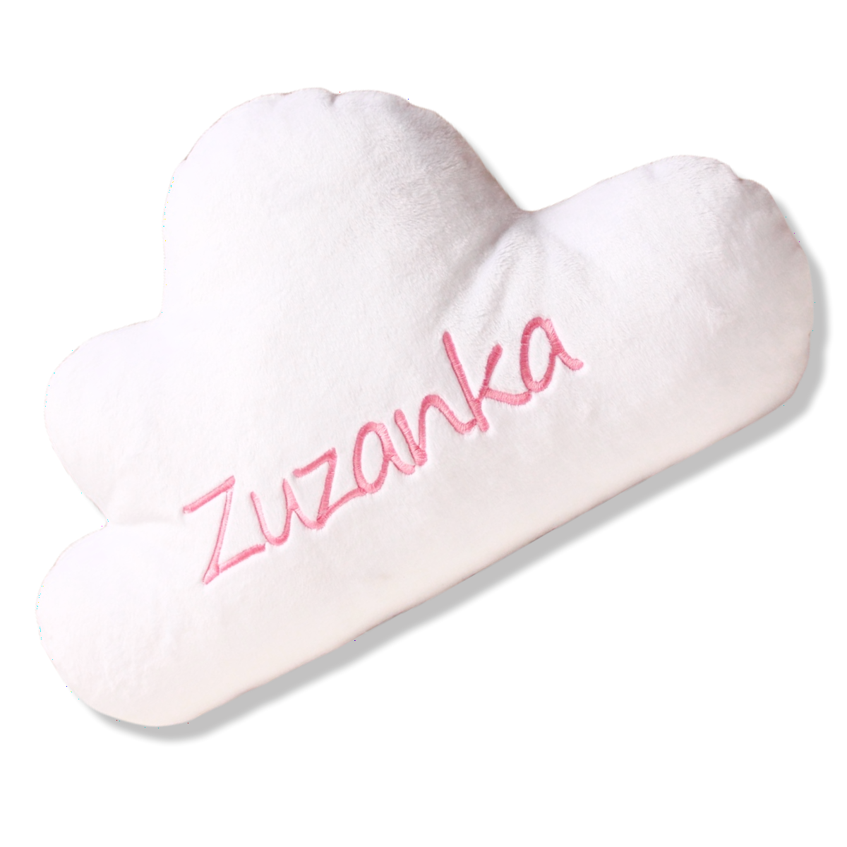Mini polštář mráček - bílý se jménem Zuzanka