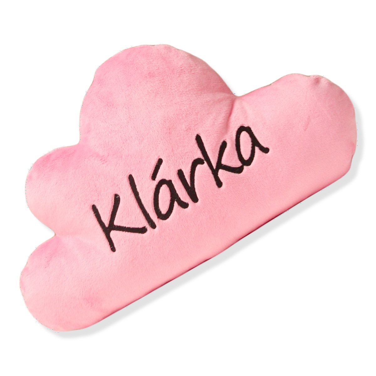 Mini polštář mráček - růžový se jménem Klárka