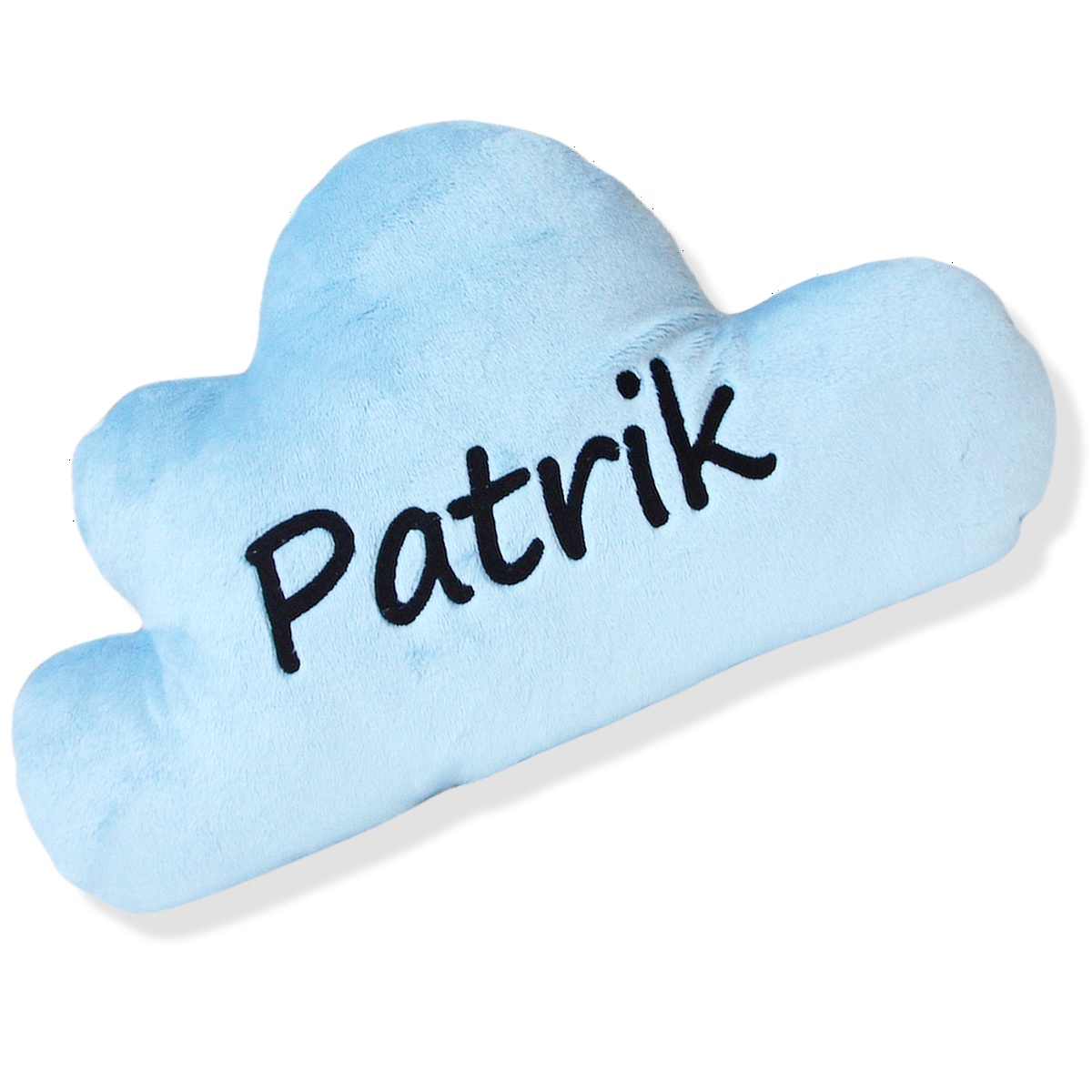 Mini polštář mráček -bledě modrý se jménem Patrik