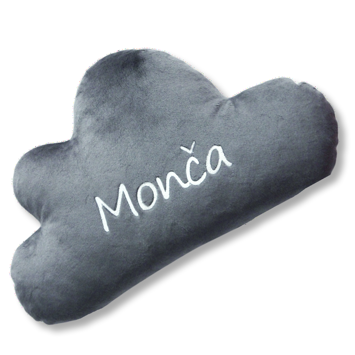 Mini polštář mráček - šedý se jménm Monča