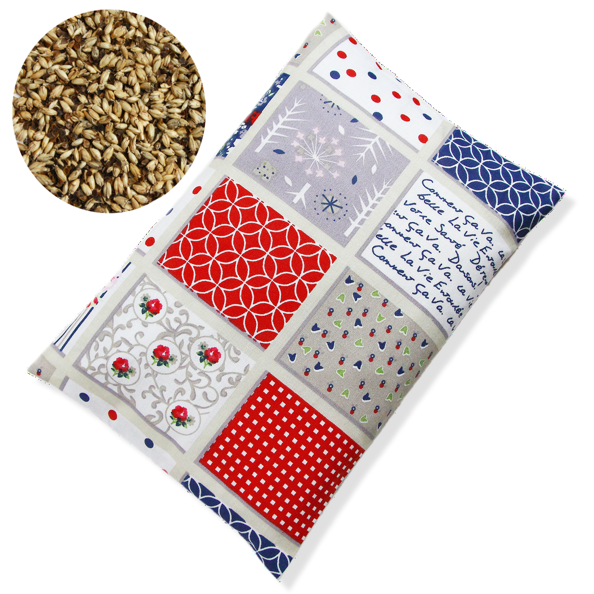 Pohankovo- špaldový polštářek Patchwork