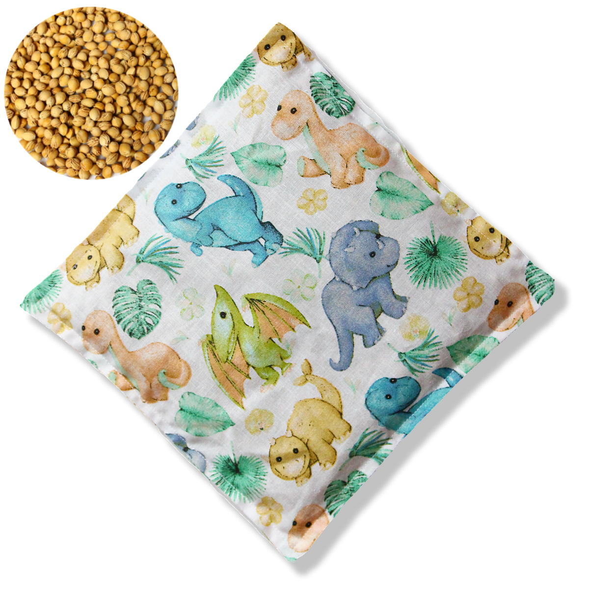 Nahřívací polštářek třešňové peckyDinosaurus