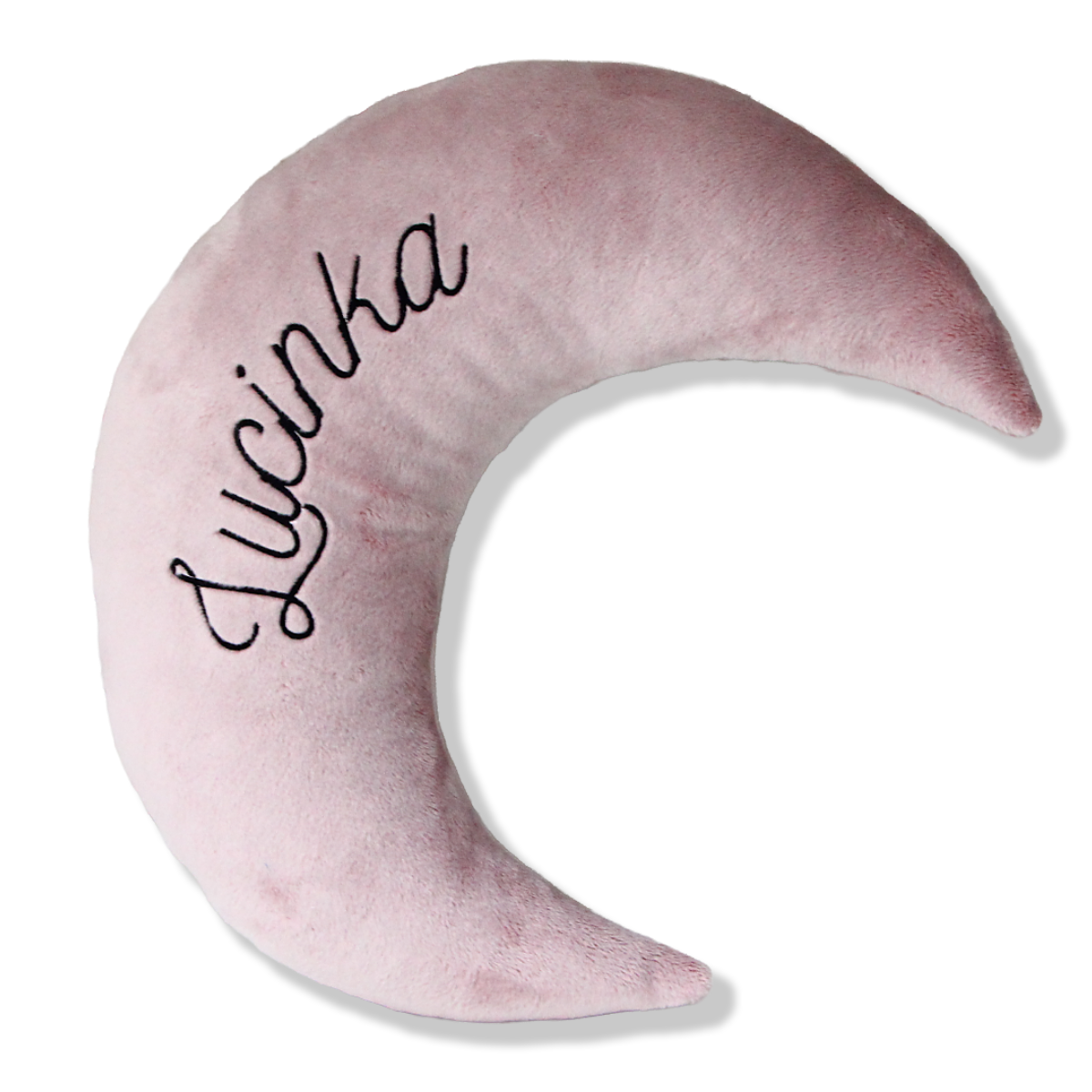 Polštář měsíček se jménem - Starorůžový - Lucinka