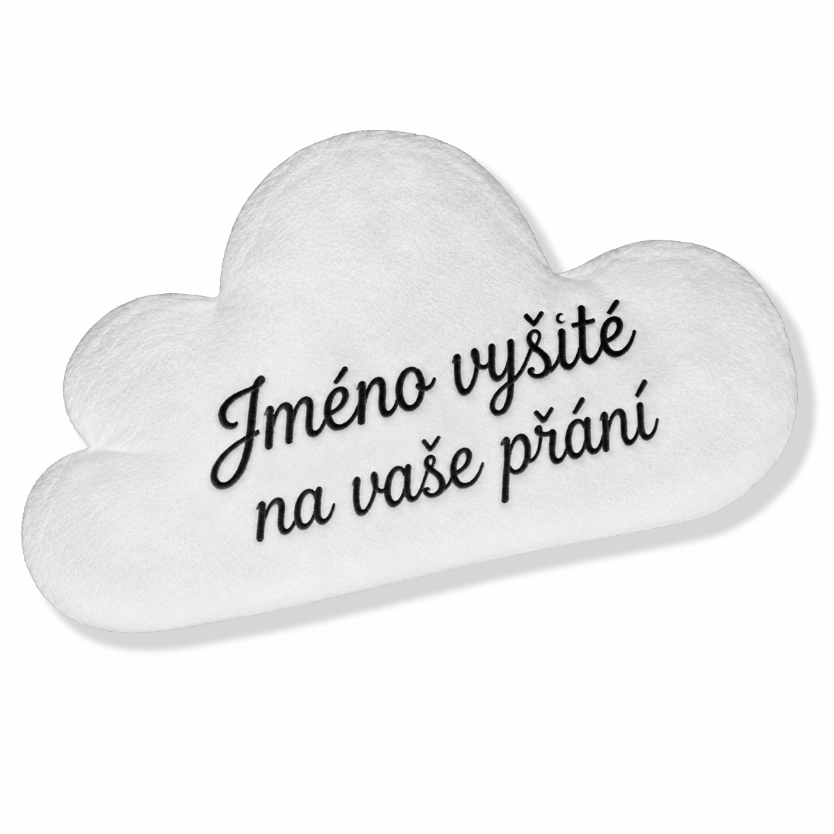 Polštář mráček sv. šedý - se jménem na přání
