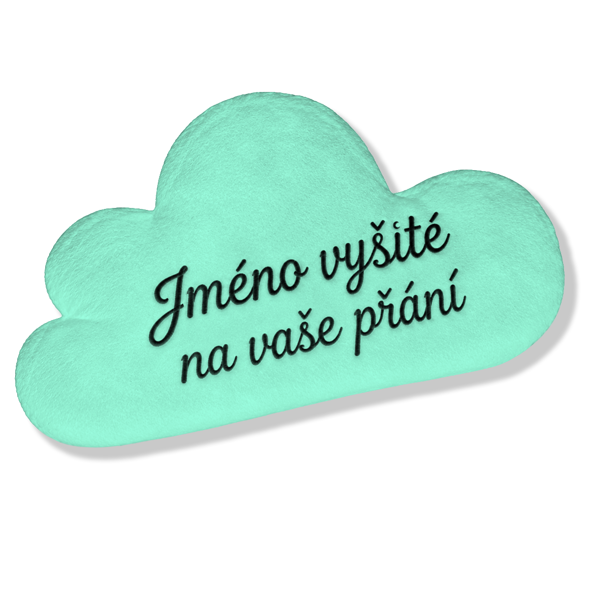 Polštář mráček mentolový - se jménem na přání