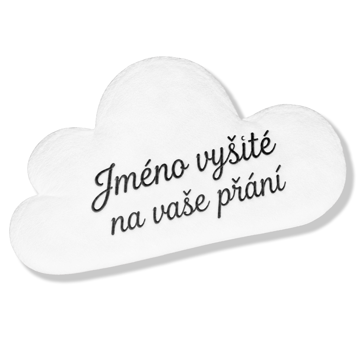 Polštář mráček bílý - se jménem na přání