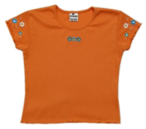 Oranžové triko s krátkým rukávem -vel.152