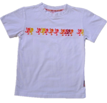 Bílé bavlněné tričko s krátkým rukávem -vel.116