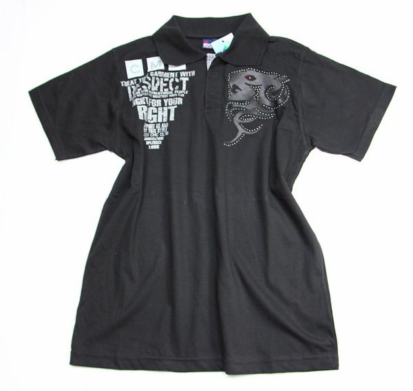 Černé tričko s límečkem -vel.164