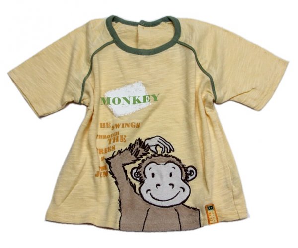 Bavlněné tričko s opicí-vel.68