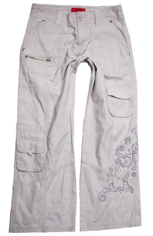 Béžové plátěné kalhoty Minx -vel.128