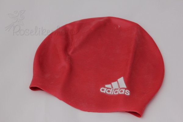 Plavecká silikonová čepice Adidas-červená-vel.Uni
