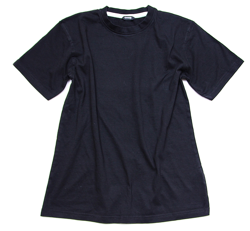 Černé bavlněné tričko s krátkým rukávem -vel.152