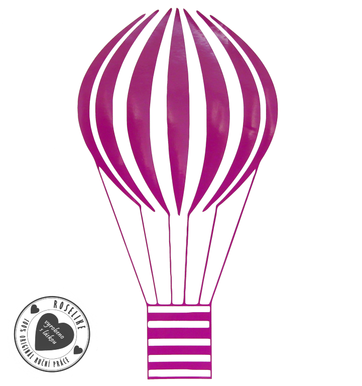 Samolepící dekorace Horkovzdušný balón violet