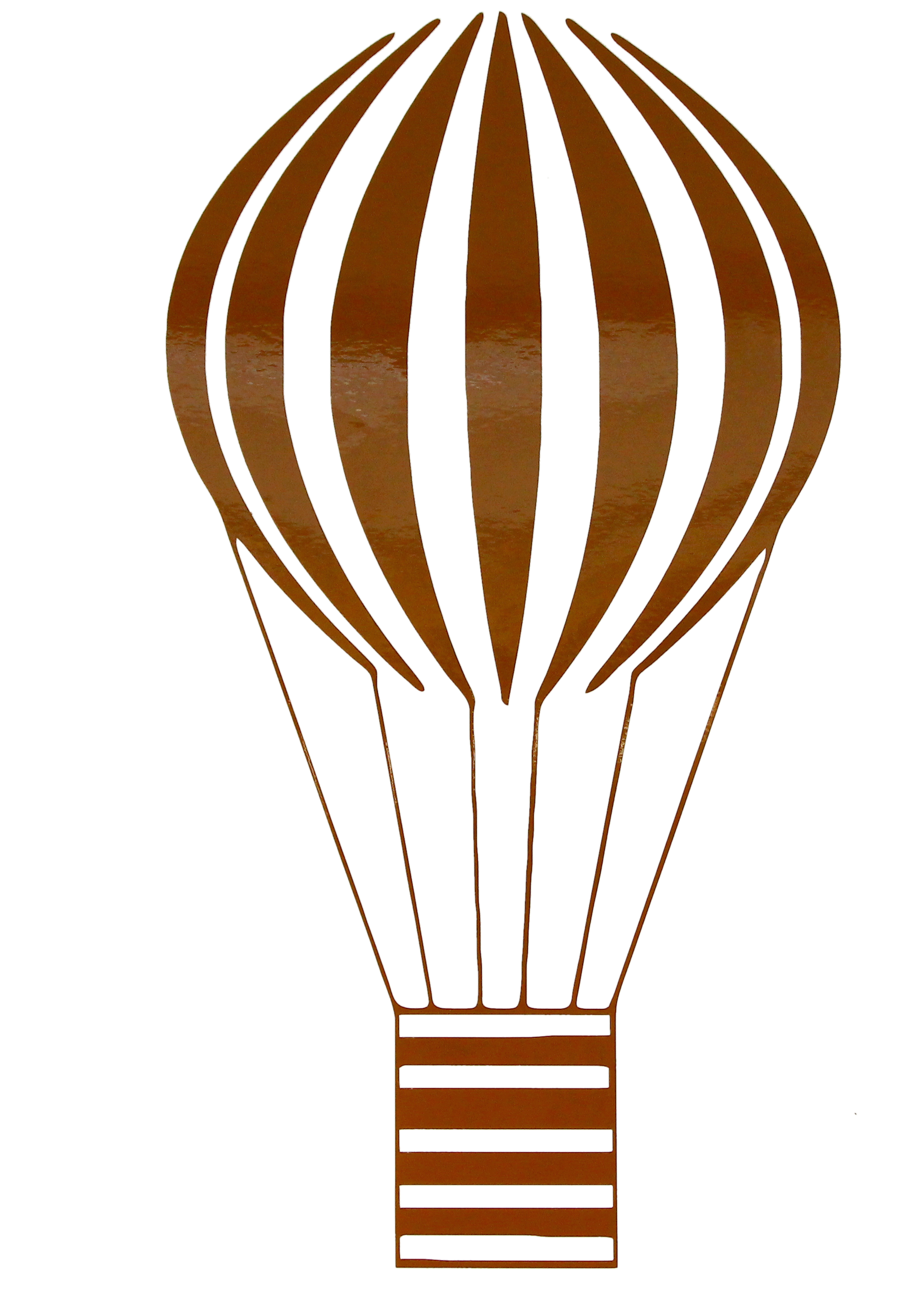 Samolepící dekorace Horkovzdušný balón - hnědá