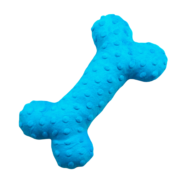 Plyšová kost pro psa 25 cm - modrá tyrkys