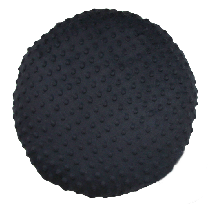 Polštář minky kulatý černý 35 cm